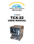 Amano TCX-22 Dual Battery/Electric Electronic Time Clock User