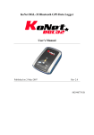 KoNet BGL-32 Bluetooth GPS Data Logger User`s Manual