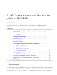 ALAMO user manual and installation guide v. 2015.9.28