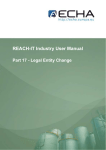 ECHA - REACH-IT Industry User Manual: Part 17 Legal Entity Change