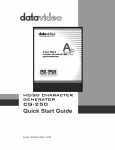 High Definition (HD) Character Generator User Manual