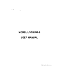 MODEL LPCI-IIRO-8 USER MANUAL