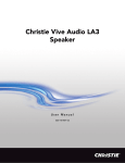 Christie Vive Audio LA3 Speaker User Manual