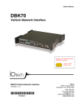 DBK70 Vehicle Network Interface User`s Manual
