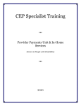 CEP Specialist Training