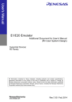 E1/E20 Emulator Additional Document for User`s Manual (RX User