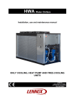 HWA Water Chillers ONLY COOLING, HEAT PUMP AND FREE