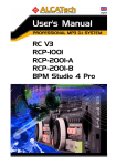 RC V3 RCP-1001 RCP-2001-A RCP-2001-B BPM Studio
