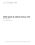 XPRT 6kVA & 10kVA User`s Manual