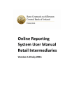 Online Reporting System User Manual Retail Intermediaries