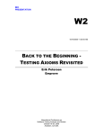 back to the beginning - testing axioms revisited