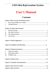 LED Skin Rejuvenation System User`s Manual Contents