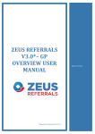 ZEUS REFERRALS V3.0*– GP OVERVIEW USER MANUAL