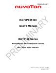 ISD-VPE15100 User`s Manual ISD15100 Series - Digi-Key