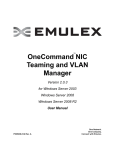 OneCommand NIC Teaming and VLAN Manager