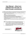 User Manual – Atlas/Lenz LE063XF DCC Decoder for Atlas N Scale
