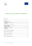 The Ecat_Admin User Manual for Applicants