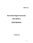 Hand-Held Digital Generator USER MANUAL