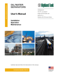 User`s Manual OIL/WATER SEPARATORS