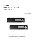 ECOR HD 4F / 8F DVR - Surveillance