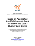 Guide on Application for CDC Financial Grant for