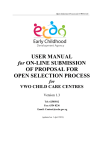 USER MANUAL for ON-LINE SUBMISSION OF