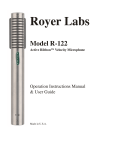 R-122 Microphone Manual