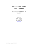 [ -- Zed-3. CU3 USB Soft Phone User`s Manual. 2007-06-19 -