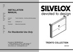 INSTALLATION MANUAL For Residential Use Only TRENTO