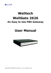 Welltech WellGate 2626 User Manual