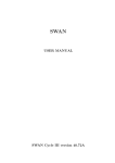 USER MANUAL SWAN Cycle III version 40.72A