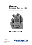 Gasman Personal Gas Monitor User Manual