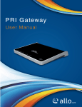 PRI User Manual www.allo.com Version 2.0 1