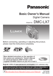 Panasonic Lumix DMC-LX7 User`s Manual