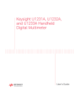 Keysight U1231A, U1232A, and U1233A Handheld Digital Multimeter