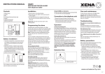 INSTRUCTIONS MANUAL www.xenasecurity.com