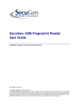 SecuGen® USB Fingerprint Reader User Guide