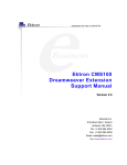 Ektron CMS100 Dreamweaver Extension Support Manual