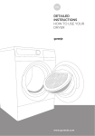 7kg Gorenje Dryer D722CM User Manual