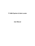 TT 2000 Pipeline & Cable Locator User Manual