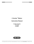 Criterion™ Blotter Instruction Manual