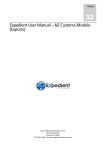 Expedient User Manual – NZ Customs Module (Exports)