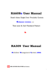 RA608e User Manual RA309 User Manual - Red