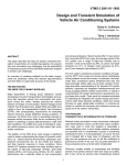 Design and Transient Simulation of Vehicle Air Conditioning Systems