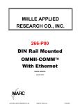 266-P00-XYE User`s Manual - Miille Applied Research Co Inc
