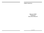 USER`S MANUAL Ethernet 10/100 Transceiver Series DL221/DL221A