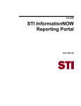 STI InformationNOW Reporting Portal User Manual