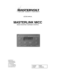 MasterVolt Masterlink MICC Charger Control Manual
