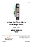 Industrial Fiber Optic Link/Repeaters❺ User Manual