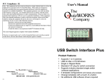 USB Switch Interface Plus Manual